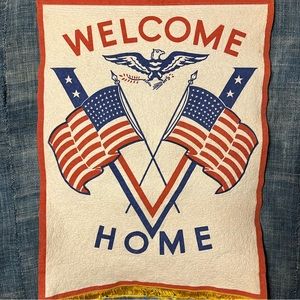 1940’s “Welcome Home” Victory Banner 48 star